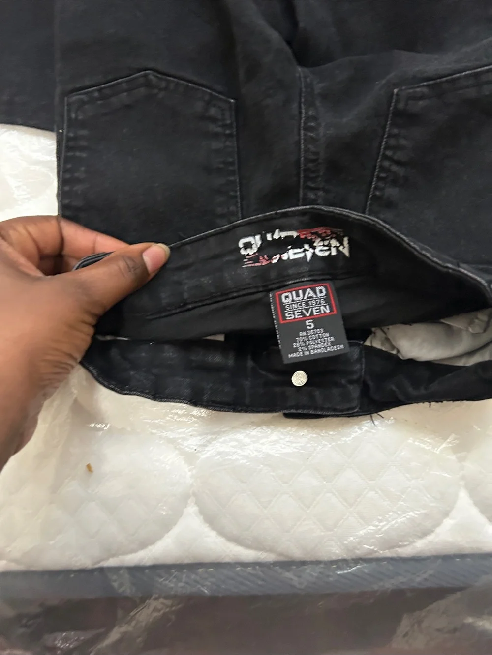 Kids Black Straight-Leg Jeans